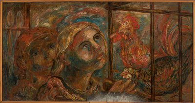 Children and Roosters by Tadeusz Makowski