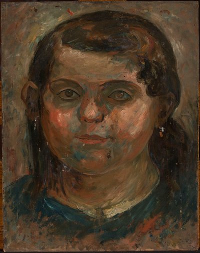 Head of a Girl in a Blue Dress by Tadeusz Makowski