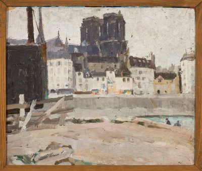 Landscape with Notre-Dame Cathedral by Tadeusz Makowski