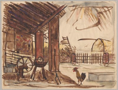 Courtyard by Tadeusz Makowski