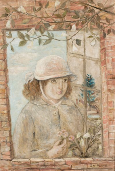 Flowered Window by Tadeusz Makowski