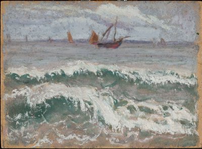 Stormy Sea with Boats by Tadeusz Makowski