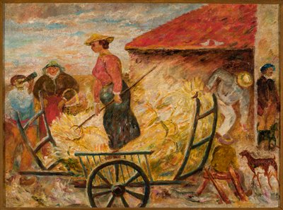 Grain Threshing by Tadeusz Makowski