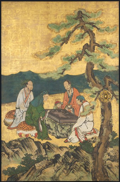 A Game of Go, from the Four Accomplishments, Beginning 17th Century by Takanobu Kano