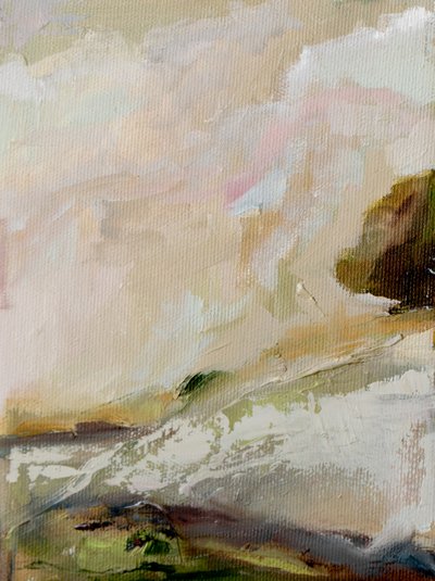 Misty Green Landscape by Tamar Green