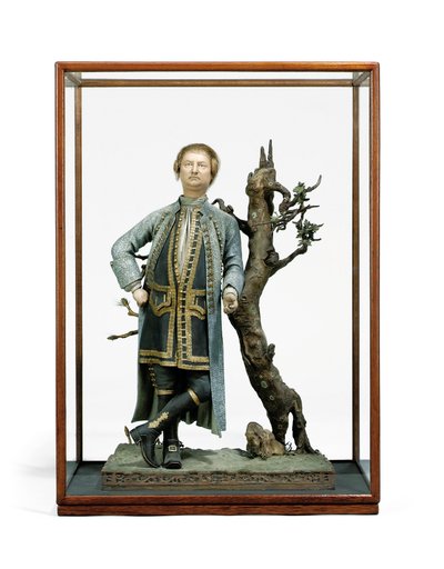 Painted clay figure traditionally identified as David Garrick, c.1770 by Tan Che Qua Tan Che Qua