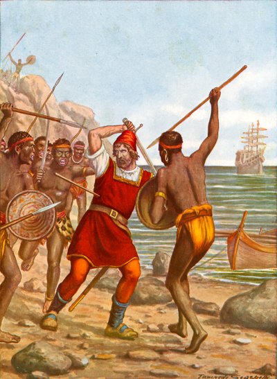 Cadamosto Killed by Negroes by Tancredi Scarpelli