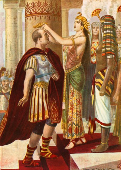 Cleopatra Welcoming Caesar by Tancredi Scarpelli