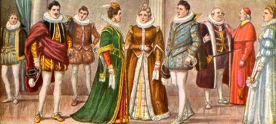 Costume of the Milanesi in 1598 by Tancredi Scarpelli