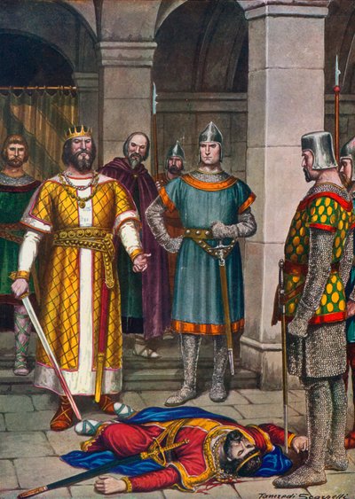 Death of Odoacer, Killed by Theodoric, King of the Ostrogoths by Tancredi Scarpelli