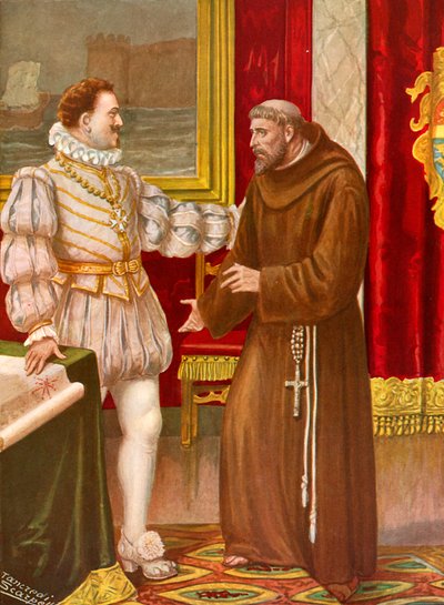 Fra Mauro del Sinai being received by the king of Portugal by Tancredi Scarpelli
