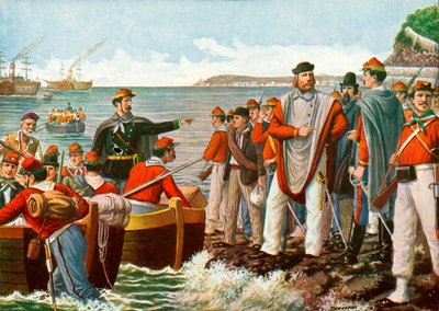Garibaldi departing on the Expedition of the Thousand in 1860 by Tancredi Scarpelli