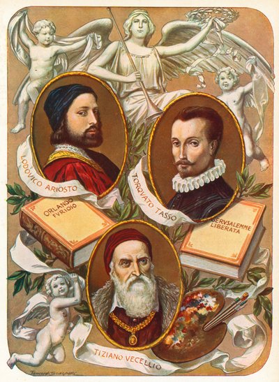 Glories of Italian art and literature by Tancredi Scarpelli