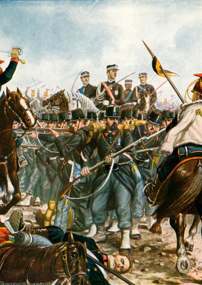 Prince Umberto at the Battle of Villafranca by Tancredi Scarpelli
