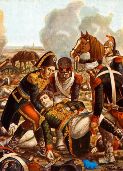 The body of General De Saix being returned to the General Headquarters after the battle of Marengo by Tancredi Scarpelli