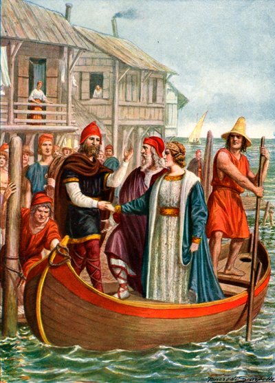 Venice at the end of the 7th century by Tancredi Scarpelli