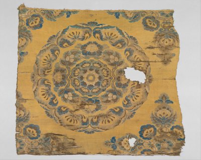 Textile with Floral Medallion, c.800 by Tang Dynasty Chinese School