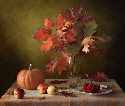 Autumn Harvest Table by Tatyana Skorokhod