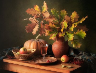 Autumn Pumpkin Still Life by Tatyana Skorokhod