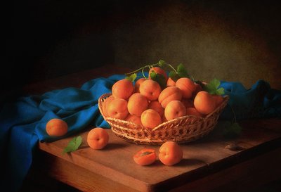 Golden Apricot Still Life by Tatyana Skorokhod