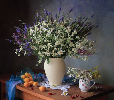 Wildflowers and Apricots by Tatyana Skorokhod