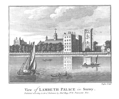 View of Lambeth Palace in Surrey by Taylor