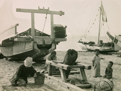 A Fishing Family in Japan, circa 1900 - 1915 by Teijiro Takagi