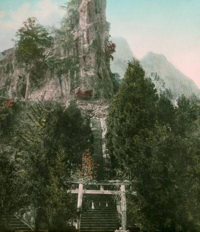 View of Mount Myogi in Gunma Prefecture, circa 1900 - 1915 by Teijiro Takagi