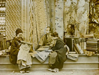 Silk Salesman in Japan, circa 1900 - 1915 by Teijiro Takagi