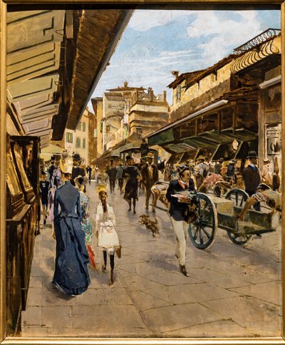 Old Bridge in Florence, c.1882 by Telemaco Signorini