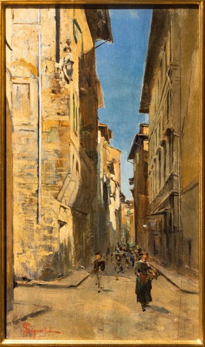 Partial View of a Street in the Historic Centre of Florence by Telemaco Signorini