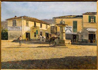 Square in Settignano, c.1861 by Telemaco Signorini