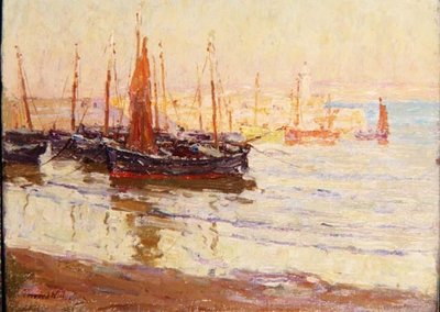 Evening in the Harbour, St. Ives, Cornwall by Terrick Williams