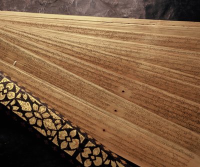A Lanna manuscript on palm leaves written in northern Thai script by Thai School