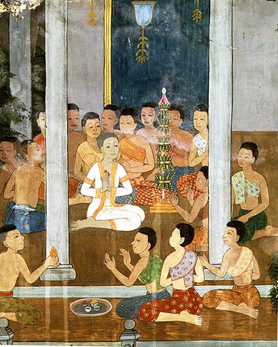 Consecration of a monk by Thai School