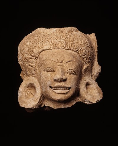 Demon head, from Chedi Chula Pathom, Davaravati Period by Thai School