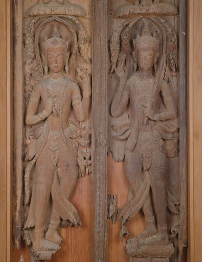 Panel of a Gate with Two Deva by Thai School