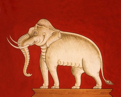 White Elephant, Page from a Manuscript on Elephant Training by Thai School