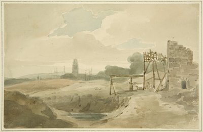 Old Fire Engine used in excavating the New Cut (between Ropewalk and Clift House) by The Rev. John Eagles