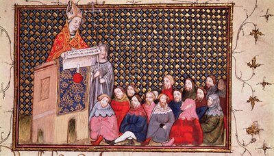 Archbishop Arundel preaching in the cause of Henry, from the 