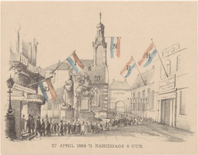 Dinner Card with Flags by Theo van Hoytema