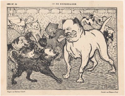 Caricature of the Electoral Law of Johannes Tak van Poortvliet by Theo van Hoytema