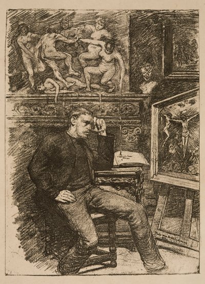 Frontispiece for the Novella “Contes de minuit” by Emile Verhaeren by Théo van Rysselberghe
