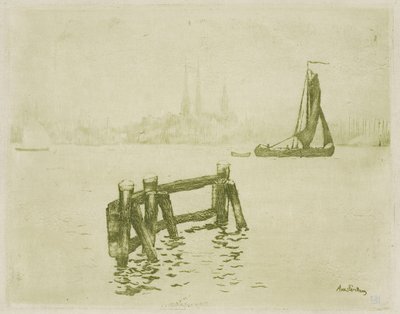 View of Amsterdam by Théo van Rysselberghe