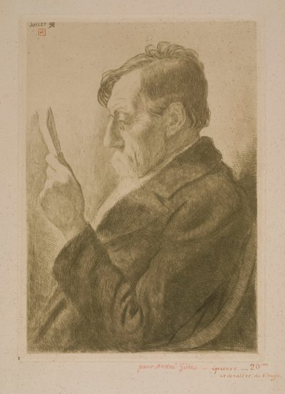 Portrait of the Writer Emile Verhaeren, Reading by Théo van Rysselberghe