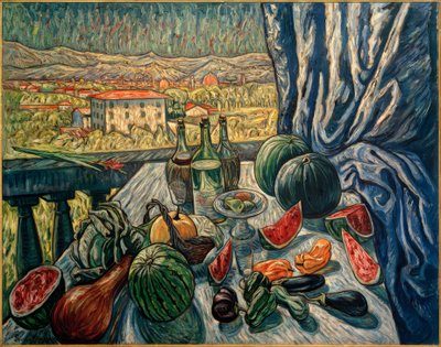 View from Villa Romana to the Silhouette of Florence by Theo von Brockhusen