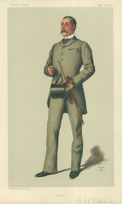 Lieutenant-Colonel Ralph Vivian, Vanity Fair Cartoon by Theobald Chartran