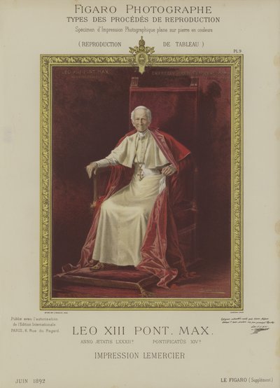 Pope Leo XIII by Theobald after Chartran