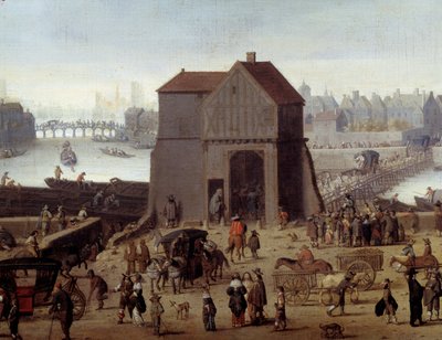 The Pier and the Bridge of the Tournelle (Detail) by Theodor (attr. to) Matham