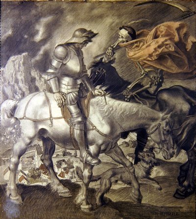 Knight Approached by Death by Theodor Baierl